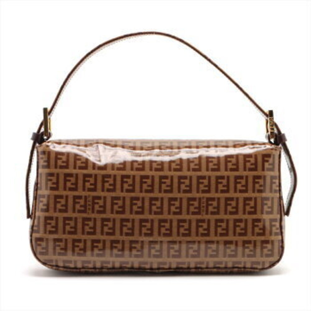 Fendi Zucchino Glitter Mamma Bucket FF hardware leather handbag tote brown - Picture 2 of 14